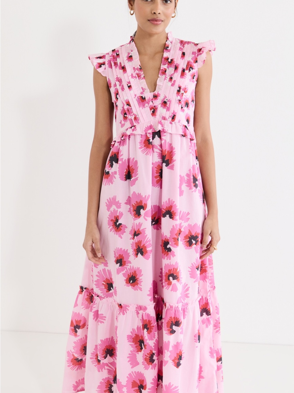 Pink Floral Maxi Dress - Brand